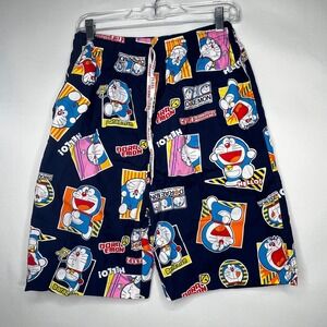 Doraemon Blue Shorts Womens S All Over Print Anime Manga Lounge J-Fashion Cats